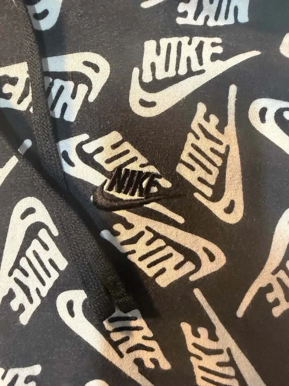 Nike Sportswear Allover Print Logo Pullover Hoodie
